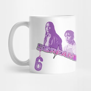 scream VI  (Scream 6) Melissa Barrera (Sam Carpenter) - Jenna Ortega (Tara Carpenter) scary horror movie graphic design by ironpalette Mug